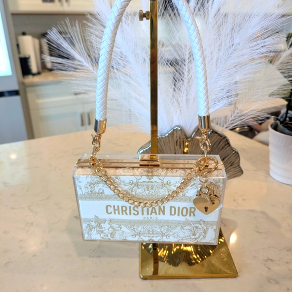 Dior Paper Shopping Bag Transformed UPCYCLEd Novelty Clutch